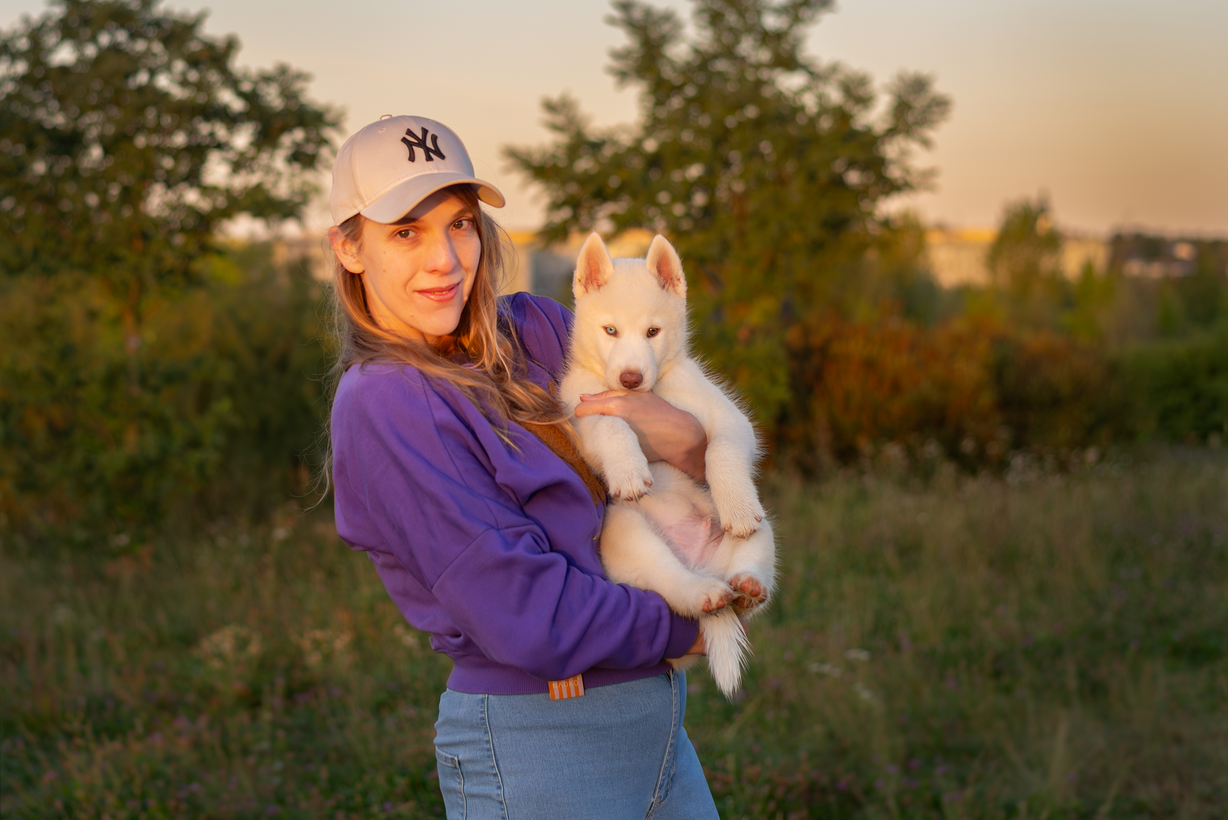 Dog training session